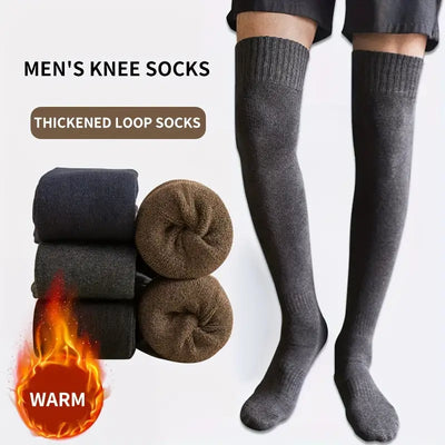 🔥 Cozy  Knee-High Socks with Fleece Lining ❄️🧦 –UNISEX | 😍 Flat 60%OFF 🤩