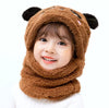 Cute Winter Baby Set – Plush Panda &amp; Rabbit Beanie with Neck Collar 🐼🐰❄️